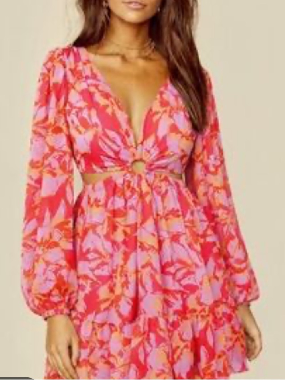 Jessica Simpson Red & Pink Dress